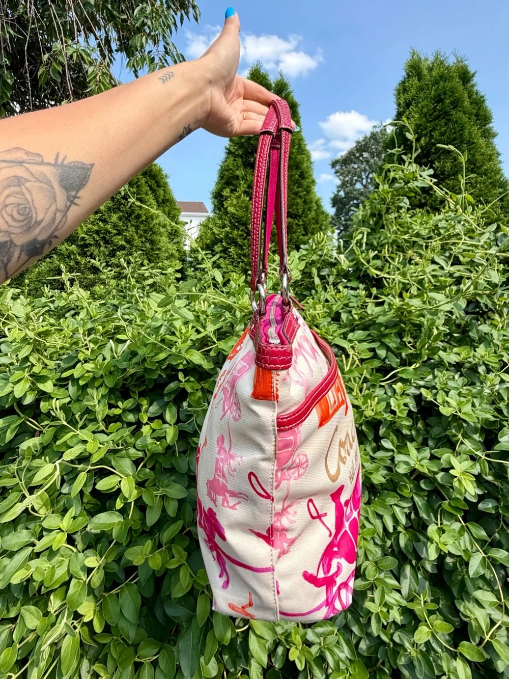 Coach colorful canvas